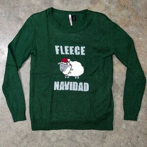 Love By Design Green Holiday Sheep Sweater